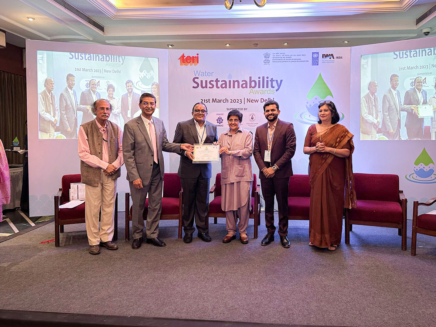 Dholakia Foundation, philanthropic arm of Hari Krishna Exports Pvt. Ltd. Received the Water Sustainability Award for the category ‘Protect and Restore Community Water Resources’